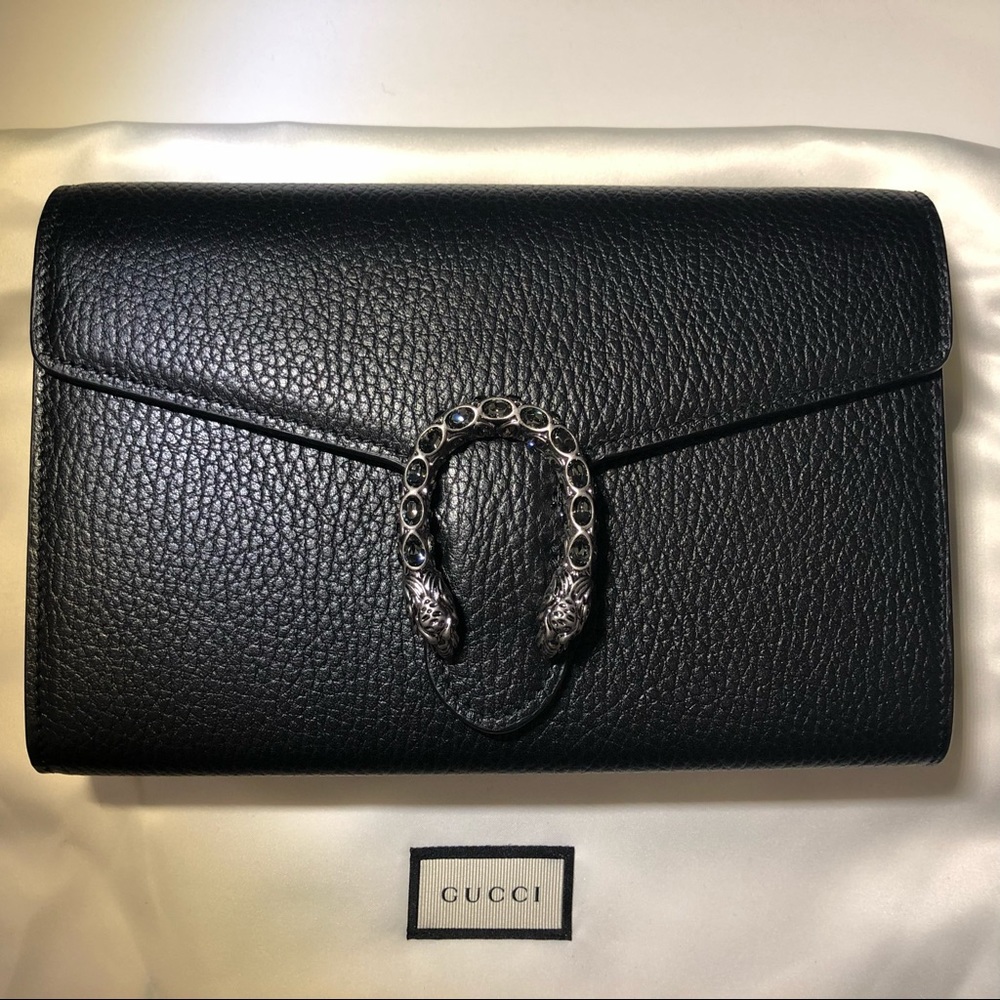 Gucci Dionysus Leather Mini Chain Bag - authentic